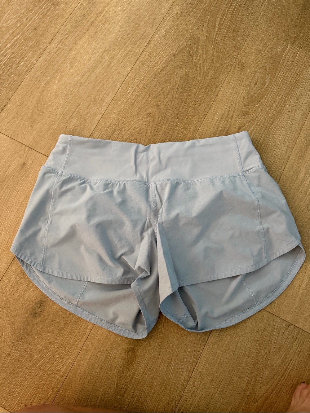 lululemon athletica pale blue women's athletic shorts